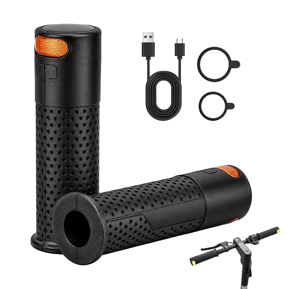 Señal de Giro Inalámbrica con Control Remoto para Scooter, 1 Par, 22 mm Puños de Manillar con Intermitentes para Patinetes Eléctricos Xiaomi M365 Pro, 1S Pro 2 y Mi3