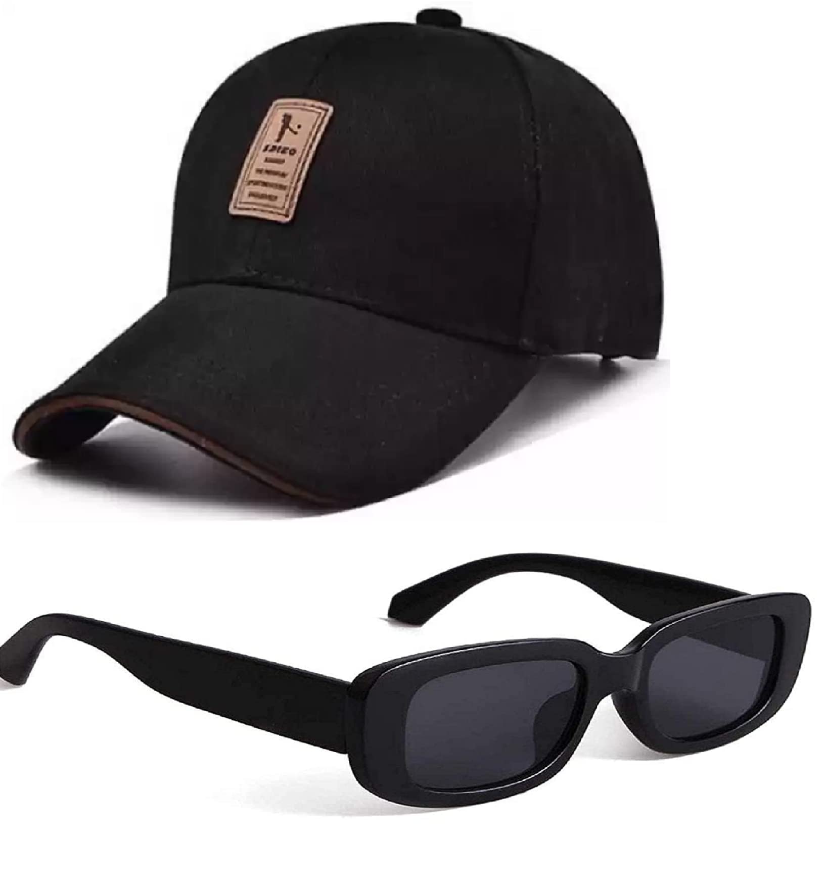 baseball hat and sunglasses
