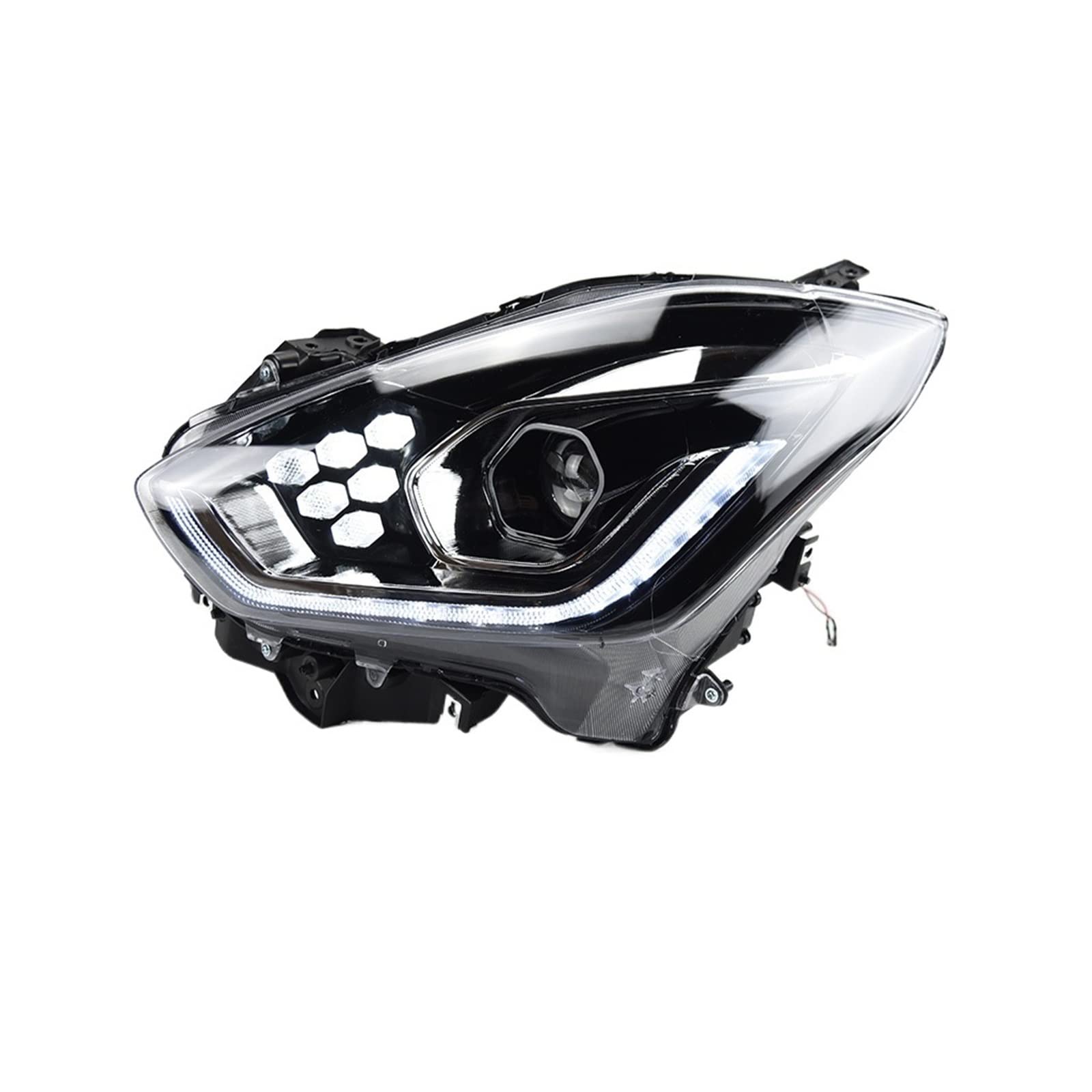 Projekt motoryzacyjny reflektory reflektory LED reflektory DRL projektor LED akcesoria samochodowe kompatybilne z Suzuki 2018-2022 (Color : Halogen, Size : Leftt Hand Drive)