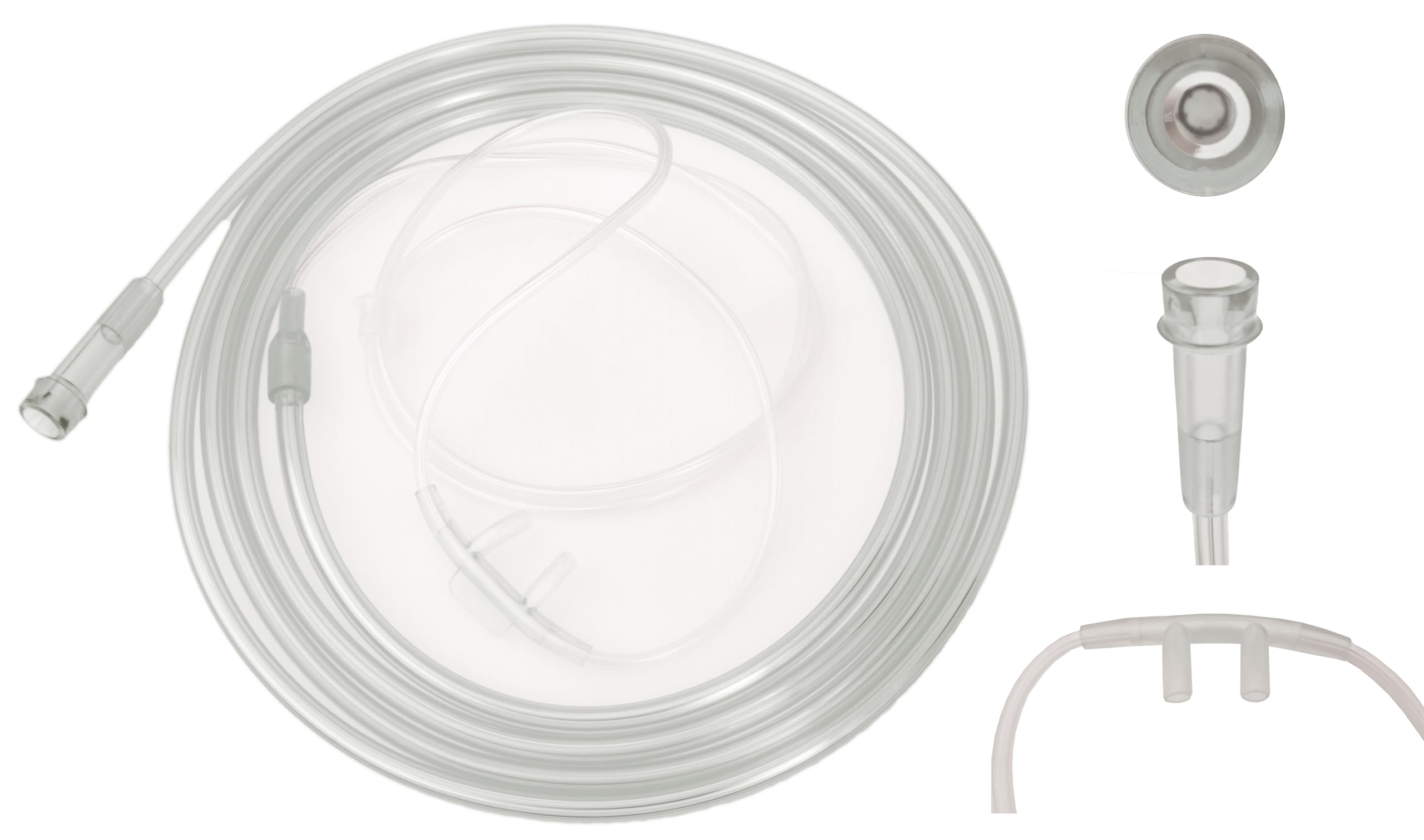 Oxygen Nasal Cannula Pack of 10) – Nasal Cannula Soft Transparent with 210 cm O2 Hose/Oxygen Nasal Cannula