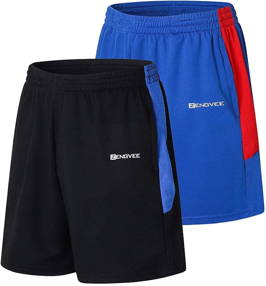 1994Fashion Men's Running Shorts Gym Athletic Shorts with Pockets Quick Dry 7”for Sports,Trainning,Workout