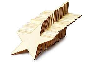 Wooden Stars for Crafting 24-Pack: Unleash Your Creativity with Unfinished Wood Star Cutouts