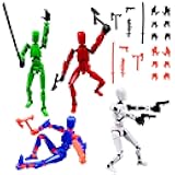 Anditoy 4 Pack T13 Action Figure Set Assembly Completed 3D Printed Multi-Jointed Movable Action Figure Toys Desktop Toys for Men Teens Adults Kids Christmas Stocking Stuffers Gifts