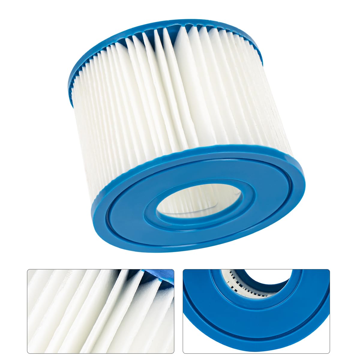 6 cartuchos de filtro de piscina tipo S1 compatibles con Intex PureSpa, para 29001E PureSpa Catridge