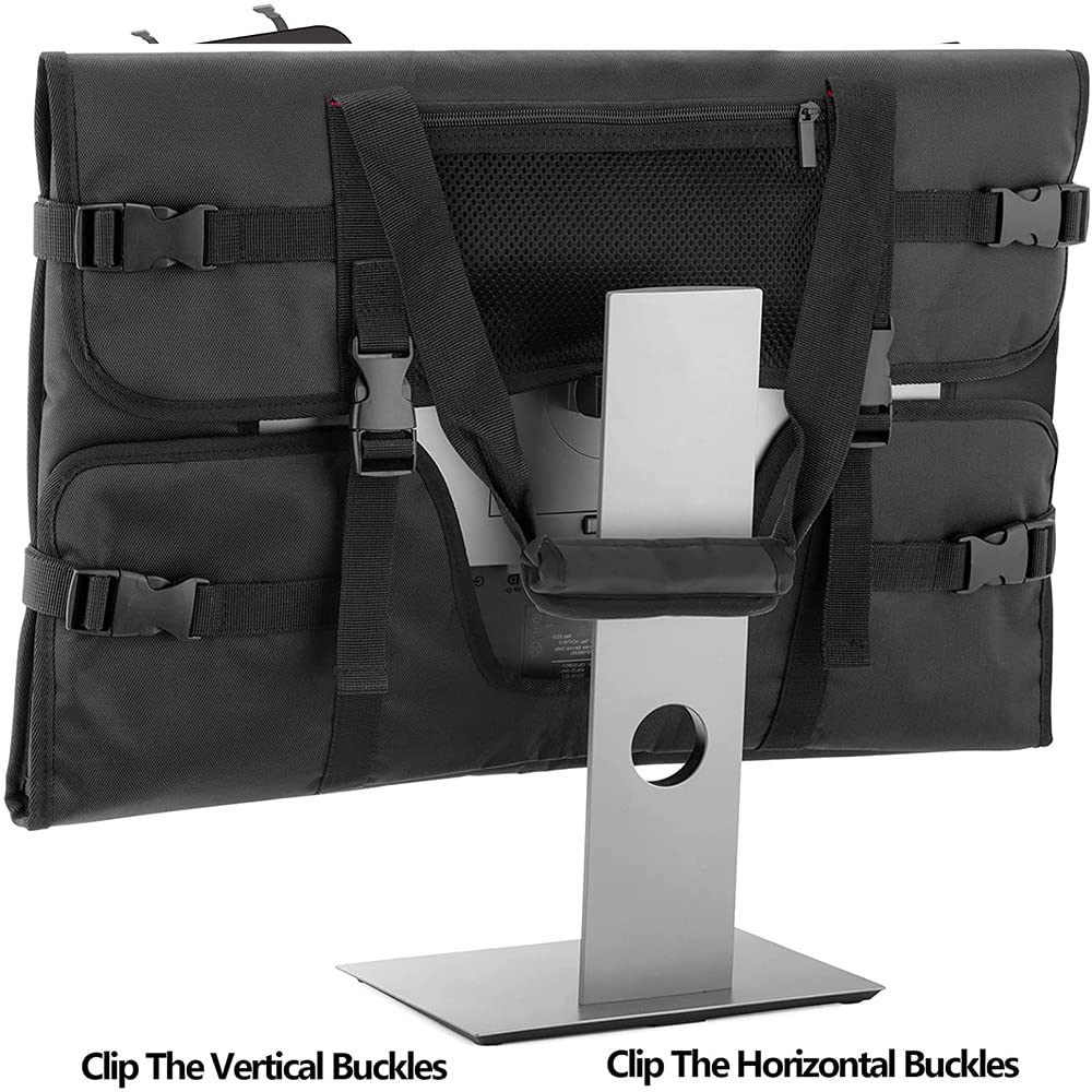 Sac de Transport pour éCrans et Moniteurs LCD 24 Pouces, éTui de Protection Convient pour Moniteur 24 Pouces, Noir