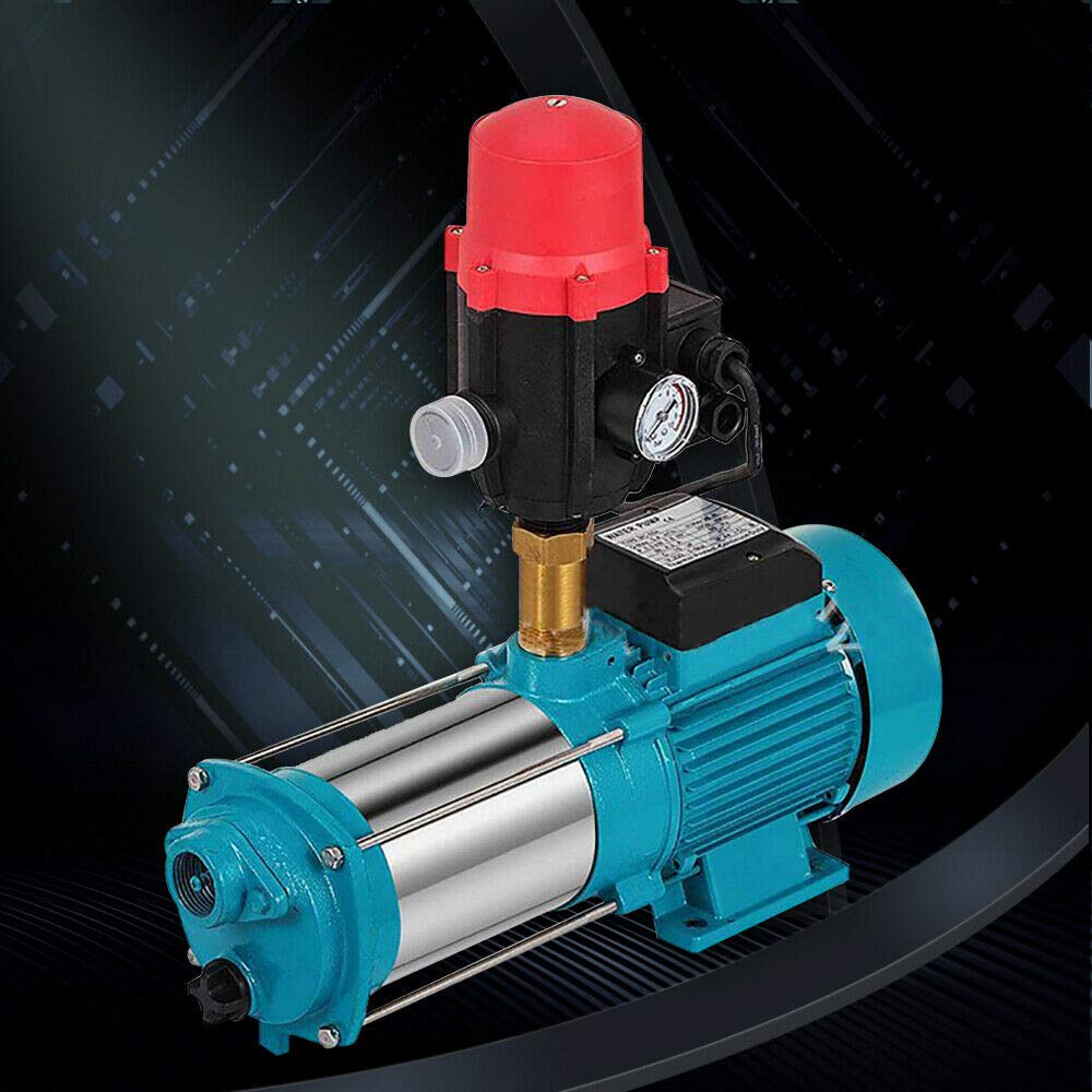Pompe De Jardin Auto-Amorçante 1800W Puissante – Centrifuge En Acier Inoxydable, Pression 8 Bars, Pressostat Intelligent – Idéale Pour Arrosage Ferme, Jardin & Maison