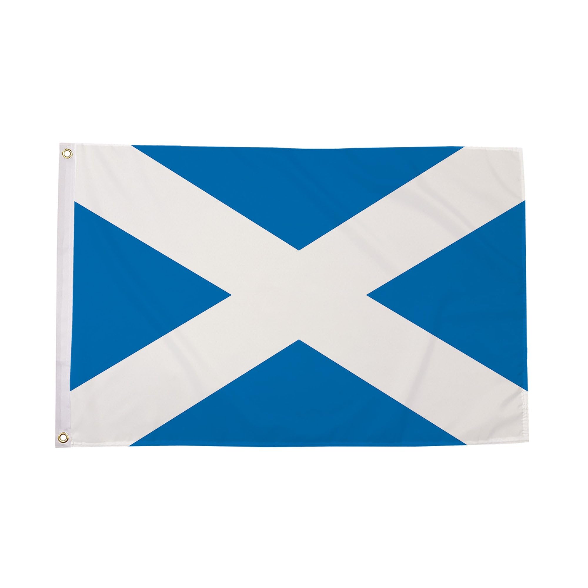 Flagmax St Andrews Light Blue Scotland Flag 3ft x 2ft (90cm x 60cm) Scottish Saltire Flag with Eyelets Durable Polyester Banner for Indoor and Outdoor Display Events and Home Use