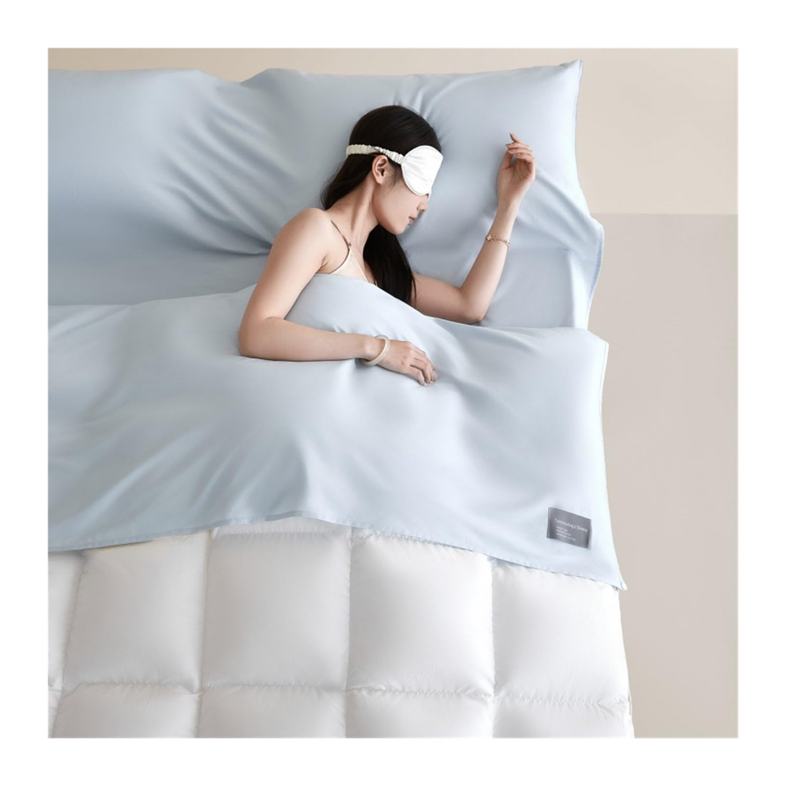 GBHMJU Sleeping Bag Liner Cotton Travel Sheet Adult Sleep Sack Camping Sheets for Backpacking Hotels Hostels Lightweight Single Double Sheets(Blue,160x210cm-63x82)