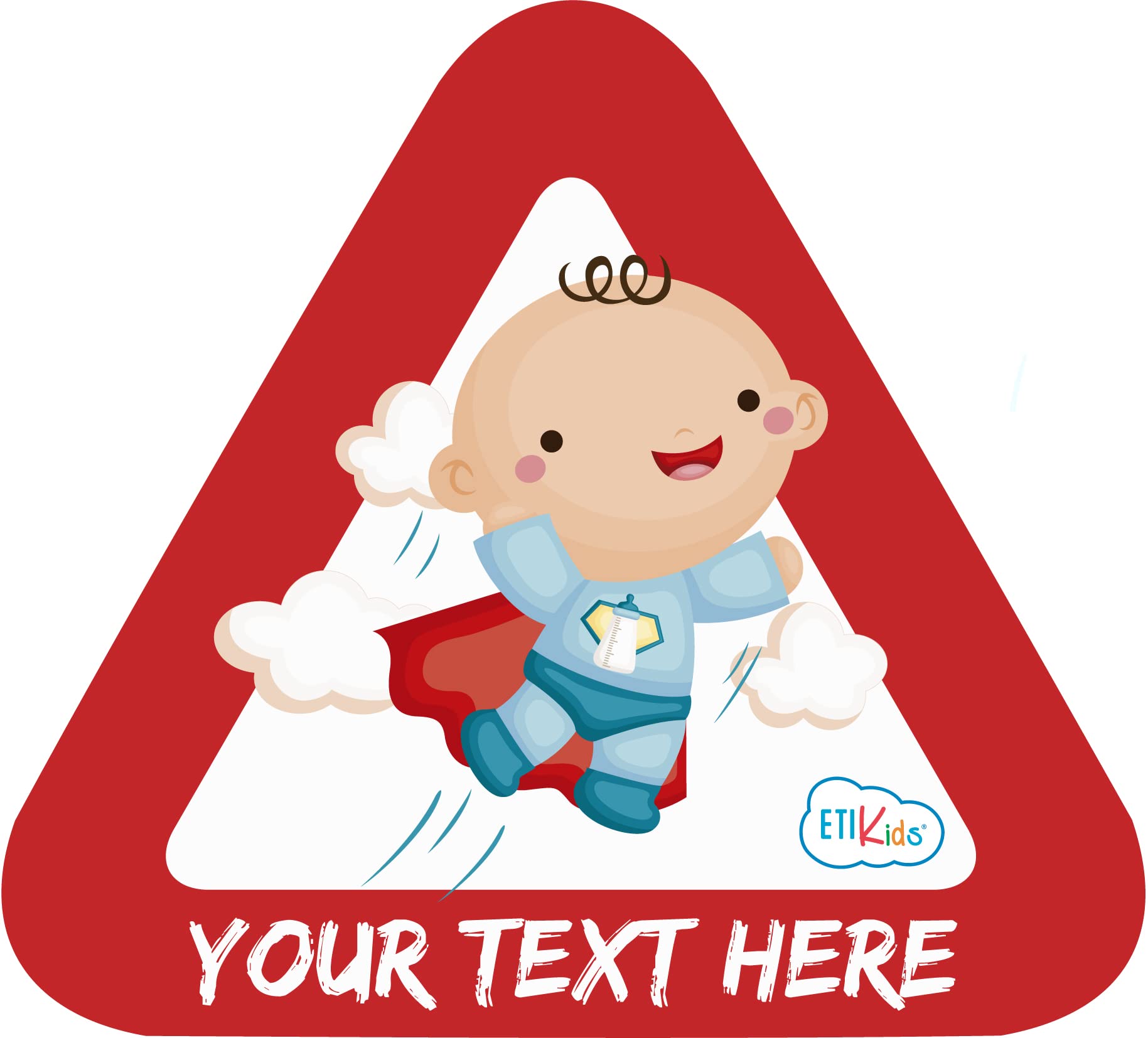 Custom Baby on Board Sticker for the car. Adhesive Vinyl Also for Motorcycles. 15 x 13'7 cm. (1. Baby)