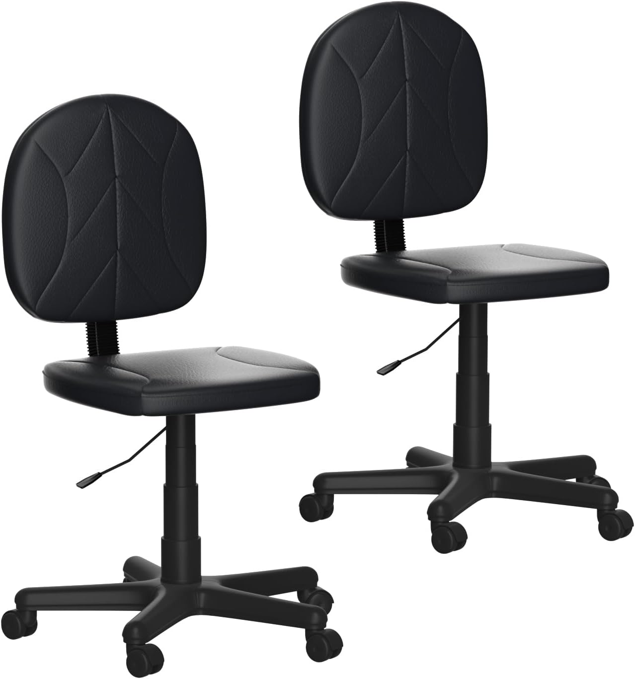 VECELO Small Desk Set of 2 Chairs LowBackrest Armless