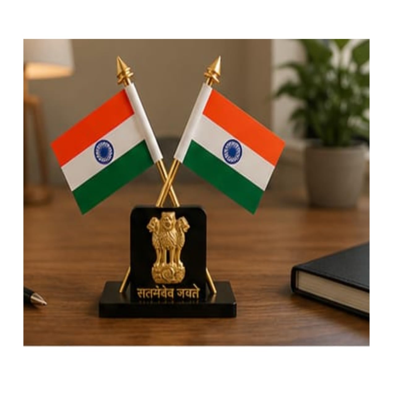 Indian Flag Car Dashboard Decor | Mini Tiranga Flag for Car Dashboard | National Flag Showpiece for Vehicle Interior (FLAG-04)-image-19