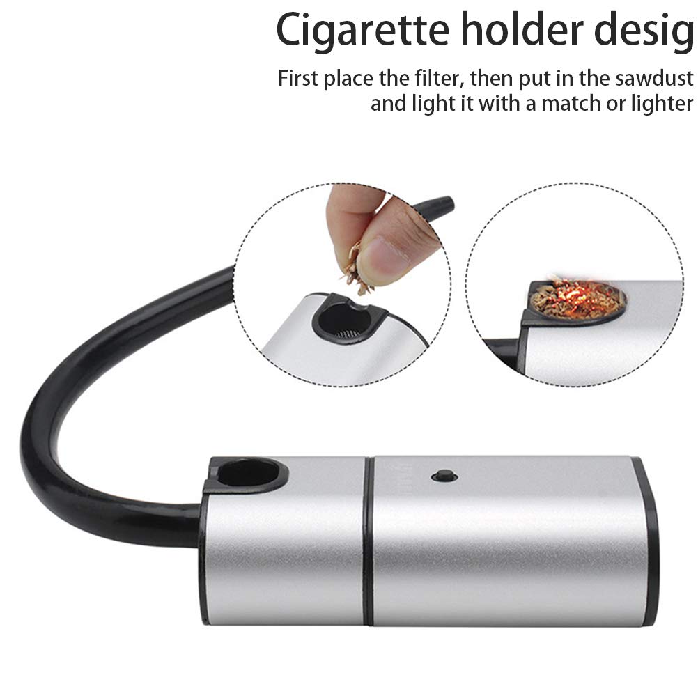 Affumicatore a freddo, portatile, per barbecue e cibi freddi, infusore per formaggi, salmone, salsicce, carne, cocktail (come mostrato)