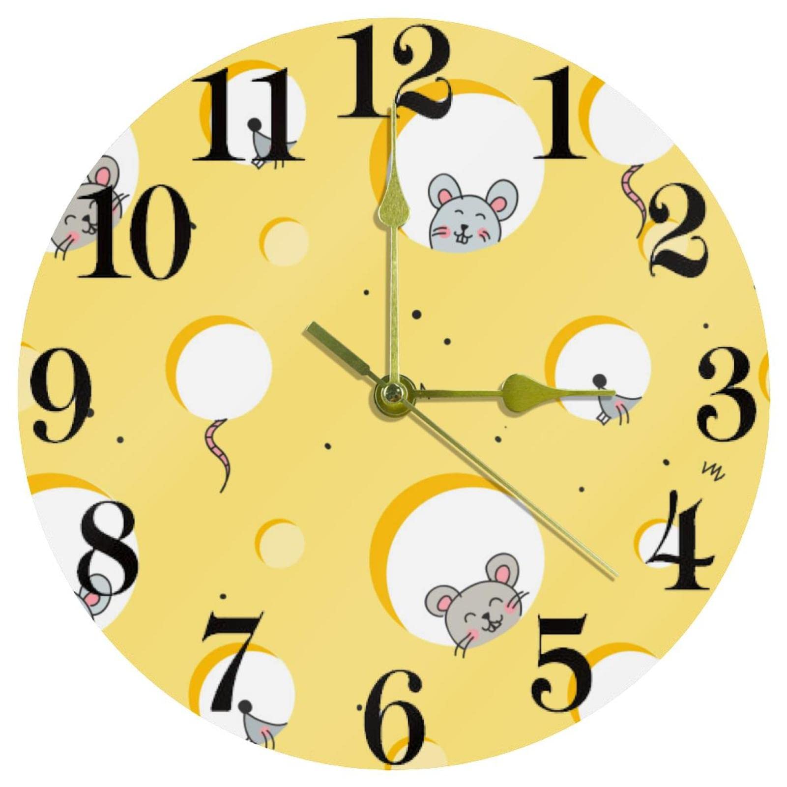 Horloge murale souris ronde pour égayer la décoration de la chambre enfant