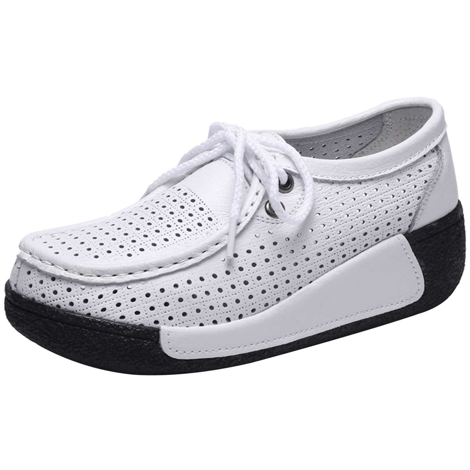 rismart Mujer Zapatos Formal Plataforma Oculto Tacón Cuña Gamuza Zapatillas De Moda