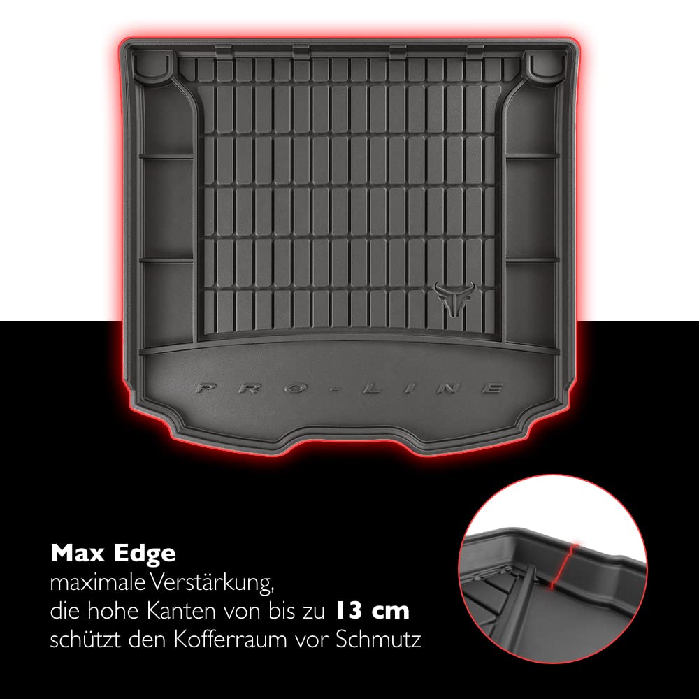 FROGUM ProLine 3D Alfombrilla Exclusiva de Goma cubeta Maletero para Ford Focus IV Desde 2018 | Práctico Organizador | Los Bordes más Altos | Al Tamaño