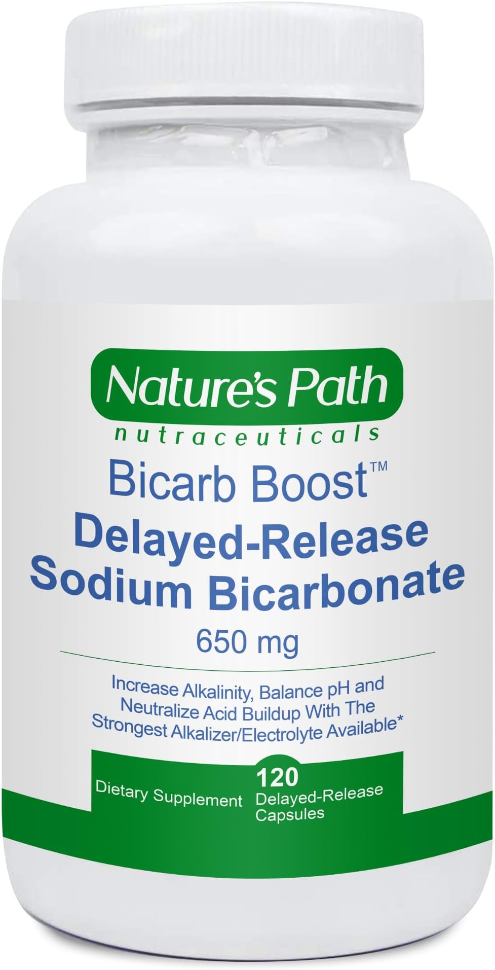 Sodium Bicarbonate 650 mg Tablets - Strongest Alkaline Tablets - Electrolyte Supplement & Keto Electrolyte Pills, Salt Tablets Hydration & Rehydration, Endurance, Stamina: 120 Capsules