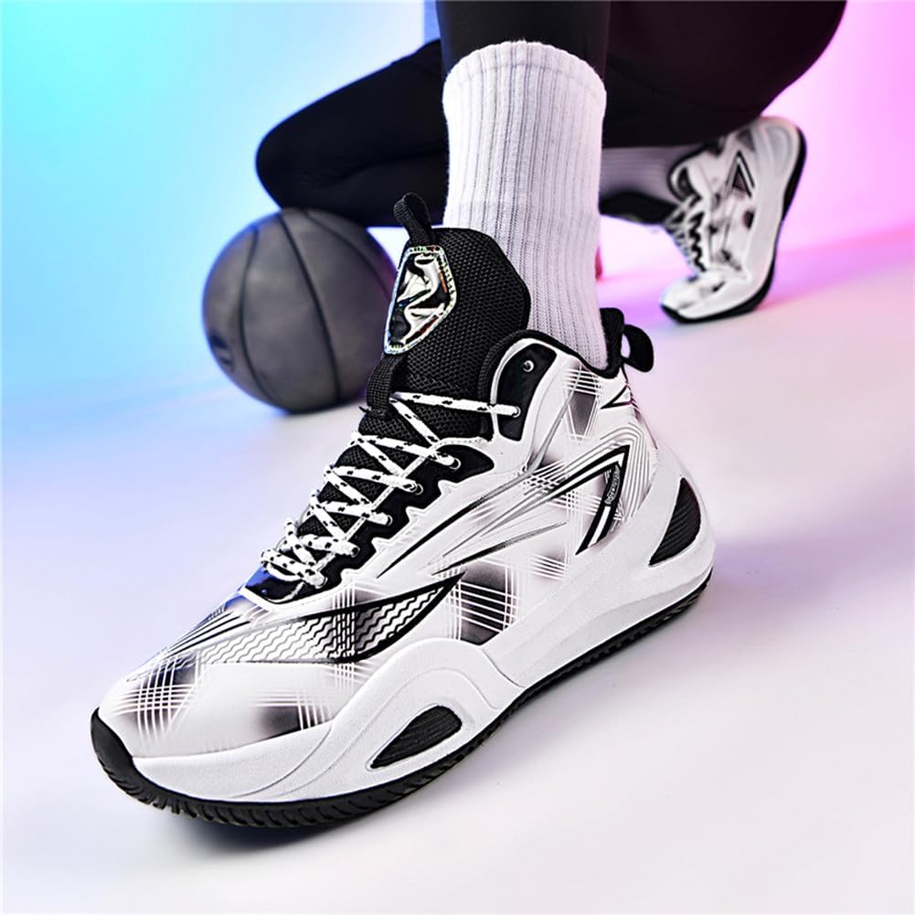 MAUGELY Unisex Basketball Shoes Anti Slip Lightweight Comfortable Fashion Indoor Outdoor Running Sneakers