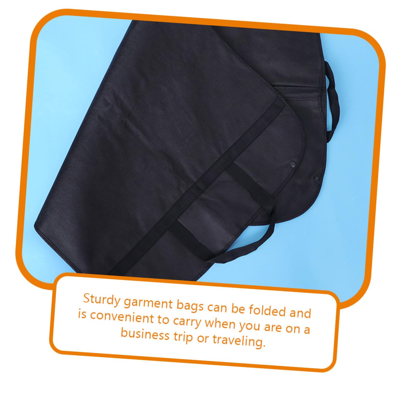 Fundas Protectoras para Ropa 5 Piezas de Tela No Tejida Negra | Colgar en Armario o Llevar de Viaje, Reutilizables, Plegables y Lavables, Formato Práctico de 5 Unidades