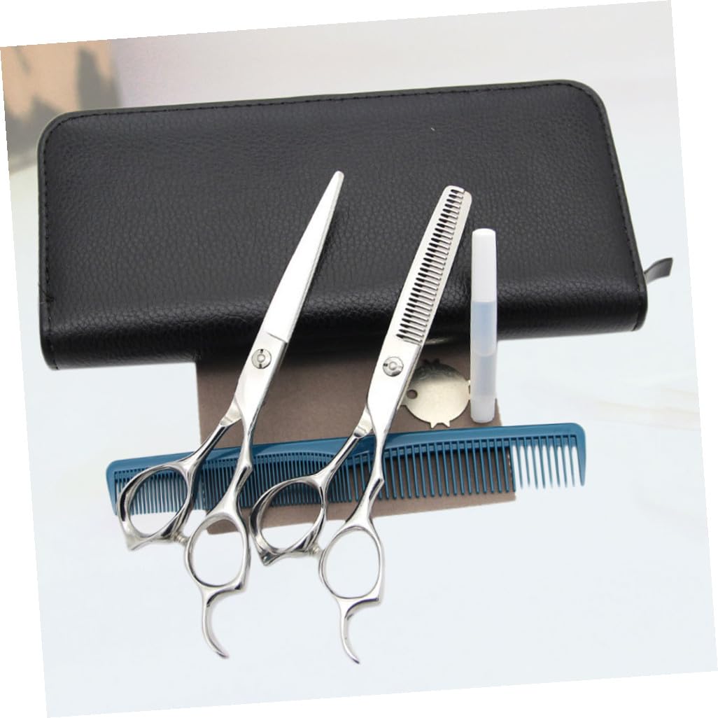 CALLARON Tijeras para Cortar el Pelo Tijeras de Corte Portátiles de Acero Inoxidable Rectas Cabello Herramienta para Cortar el Cabello Casa o Salón