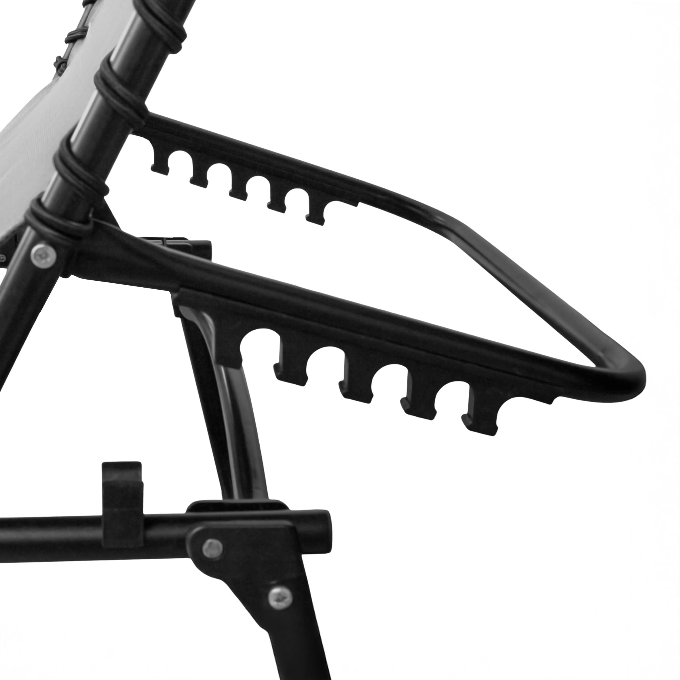 Spetebo XL Relax Klappliege Sonnenliege mit Kopfkissen dunkelgrau | Metall Halterung für eckige Balkongeländer von 4-7 cm