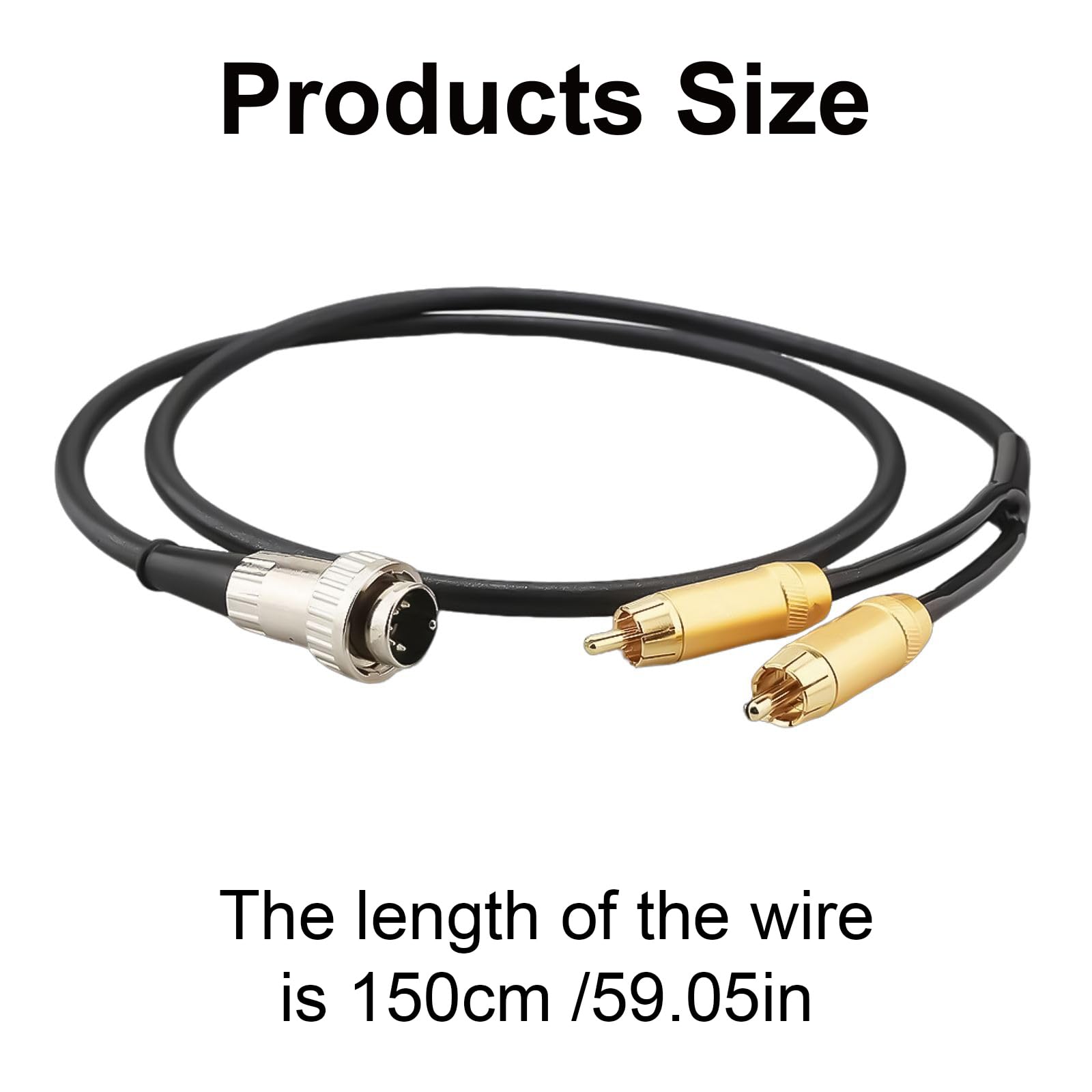 Cavo adattatore audio da 5 pin DIN maschio a doppio maschio, suono ad alta fedeltà per sistemi stereo, 50 cm/100 cm/150 cm