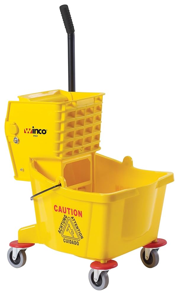 Amazon.com: Winco Commercial Mop Bucket on Wheels, 26 Quart
