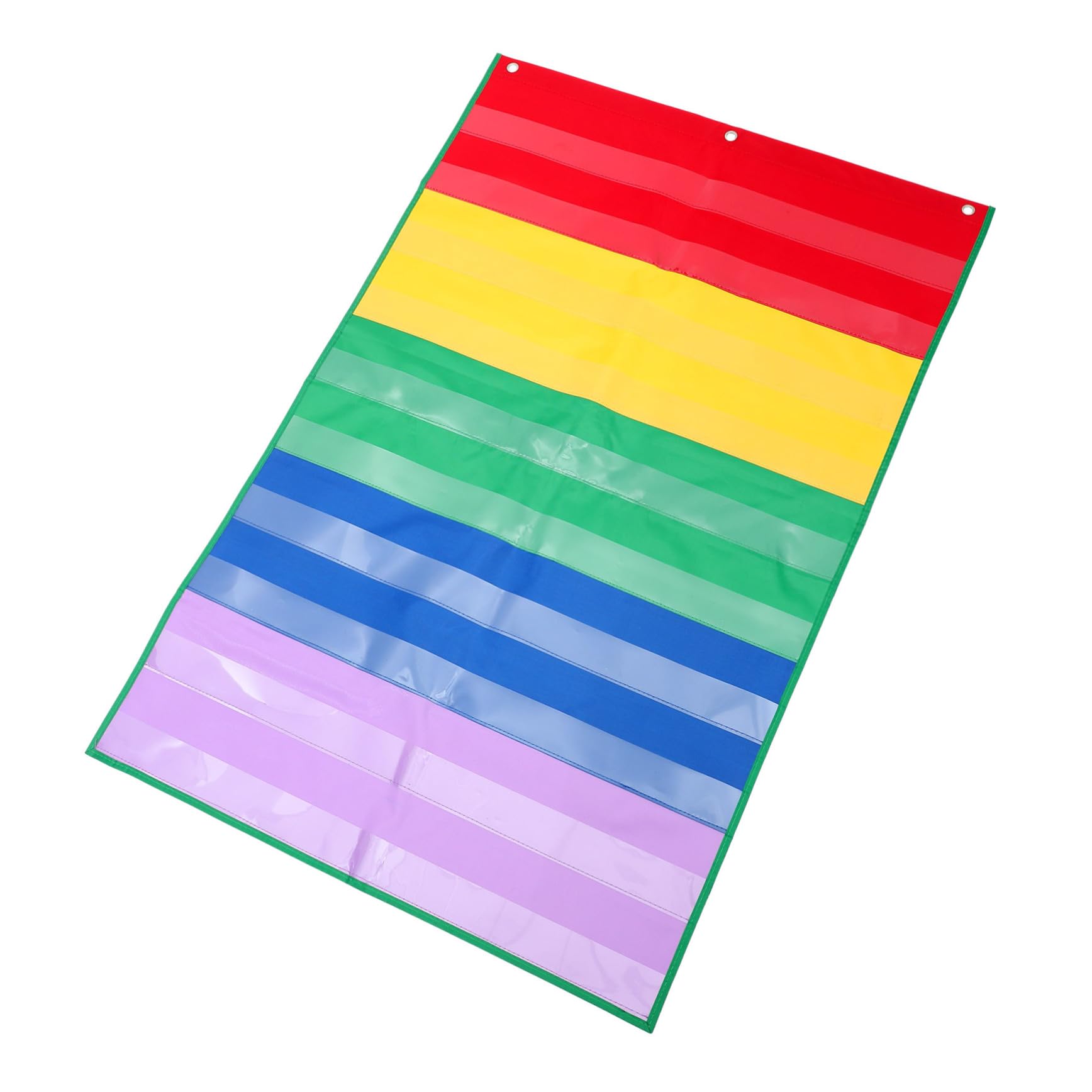 VILLCASE 4piezas Organizador De Tarjetas Didácticas Colgante Soporte De Carteles Para Aula Para Clases Guarderías y Hogar Bolsillos Transparentes Para Almacenamiento De Tarjetas y