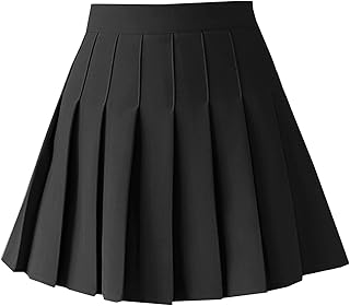 TONCHENGSD Women's High Waist Pleated Mini Skirt Skater Tennis Skirt