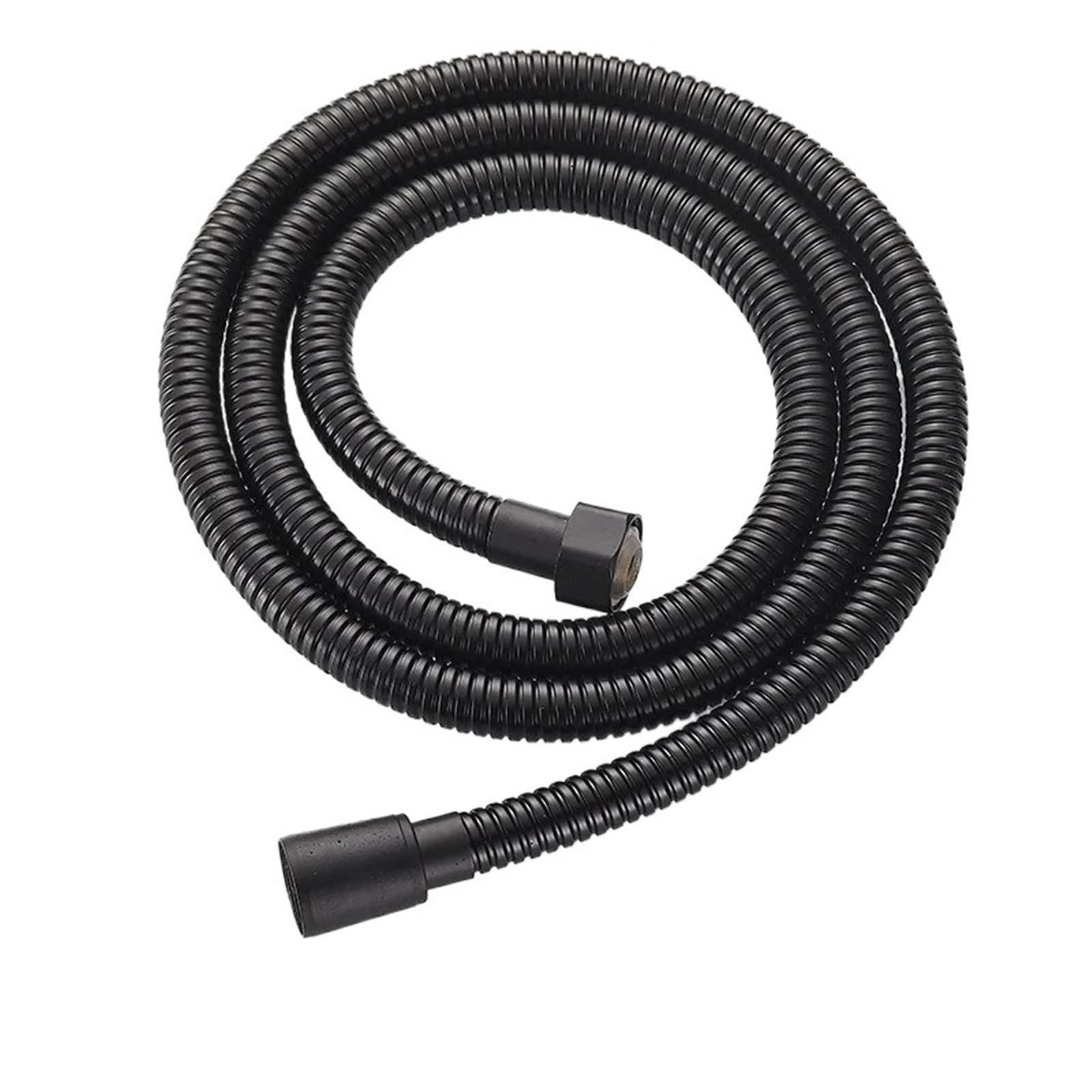 Lyxygmv Black Shower Hose Stainless1.5m Flexible Long Bathroom Extension Plumbing Pulling Tube Bath Accessories For Bathroom Showers(Black)