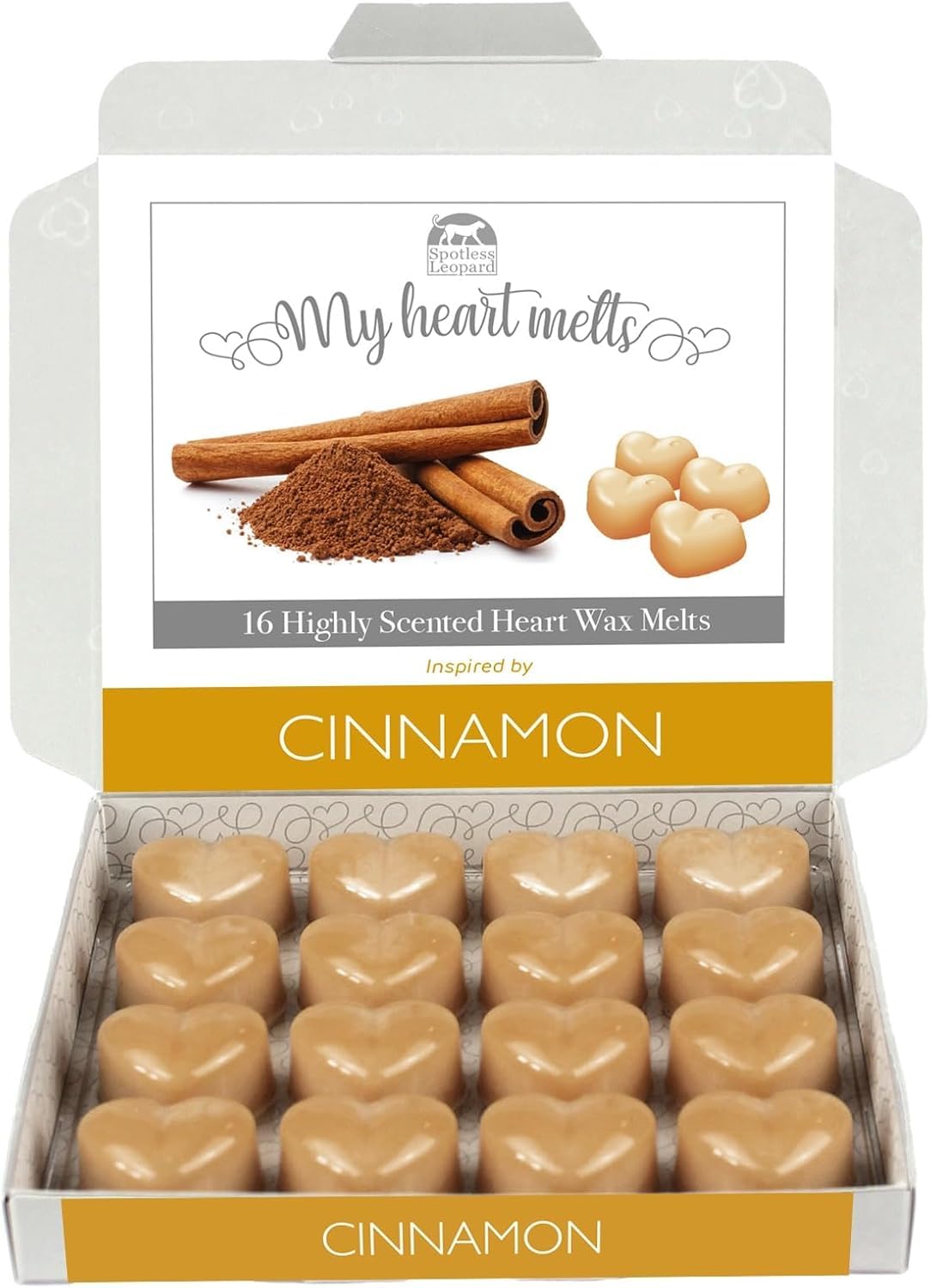 Cinnamon Wax Melts - 16 x 5g Cinnamon Scented was Melts in a Presentation Gift Box
