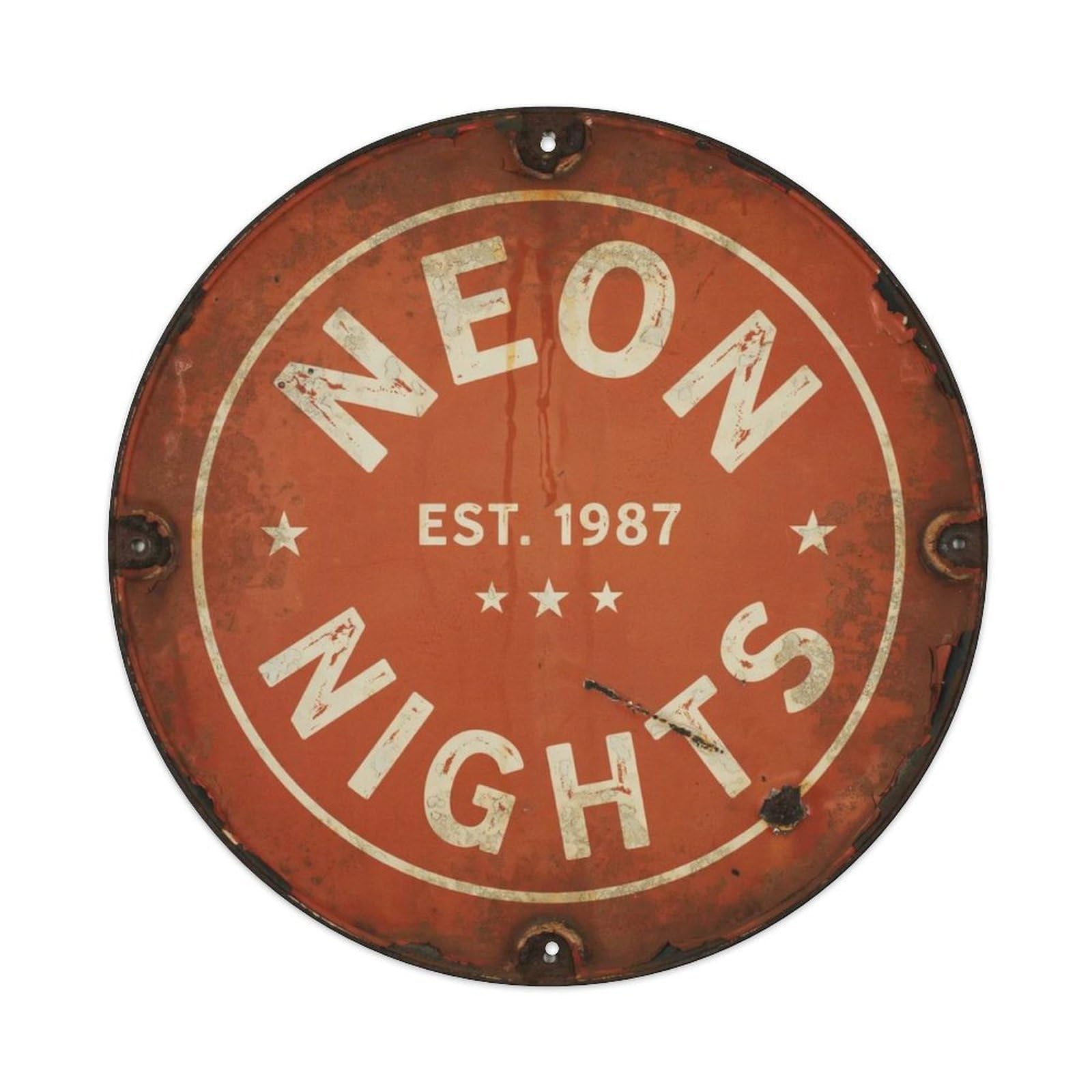 Retro Red Industrial Metal Wall Plaque Metal Tin Sign Plaque