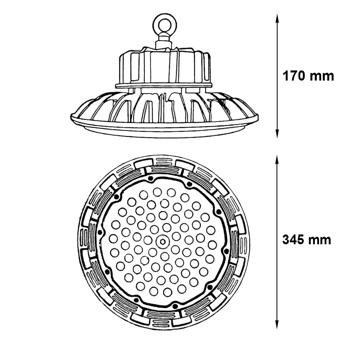 Silamp FARO LED INDUSTRIALE 200W DISCO ROTONDO UFO IP65 FE110-200W