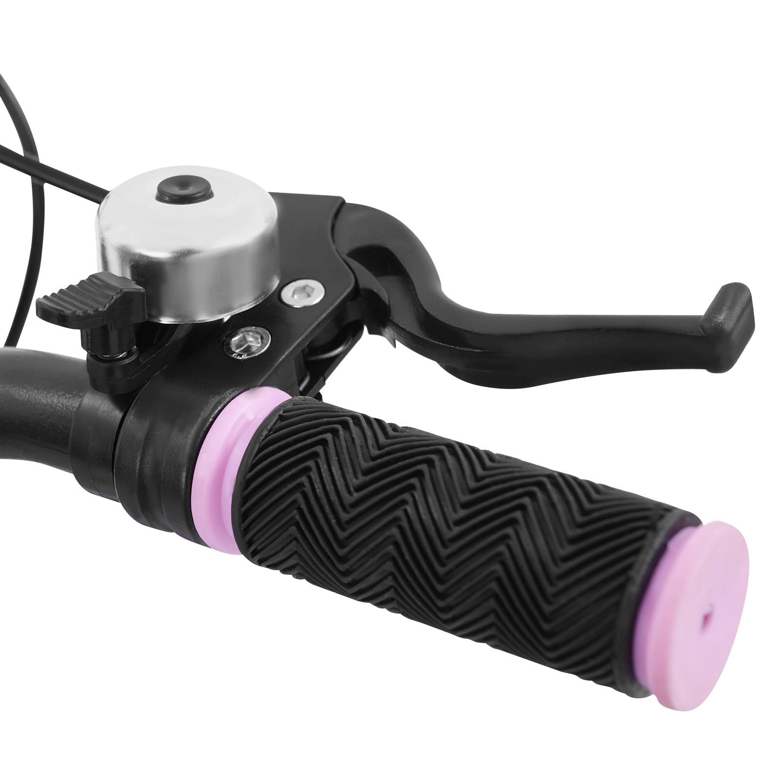 Bicicleta infantil 16 pulgadas freno disco luz LED ruedas estabilizadoras rosa ajustable sillín manillar carga 60 kg