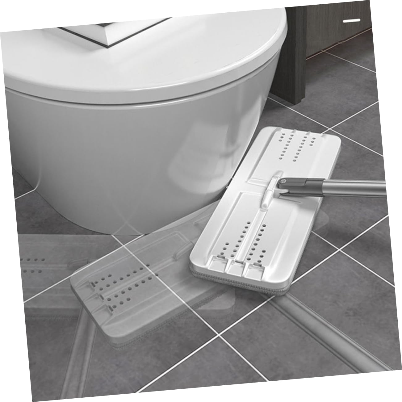 Cabilock Kit de Fregona Práctico Microfibra y Mango Integrado Antideslizante para Limpieza de Suelos Hogar y Habitaciones Limpias
