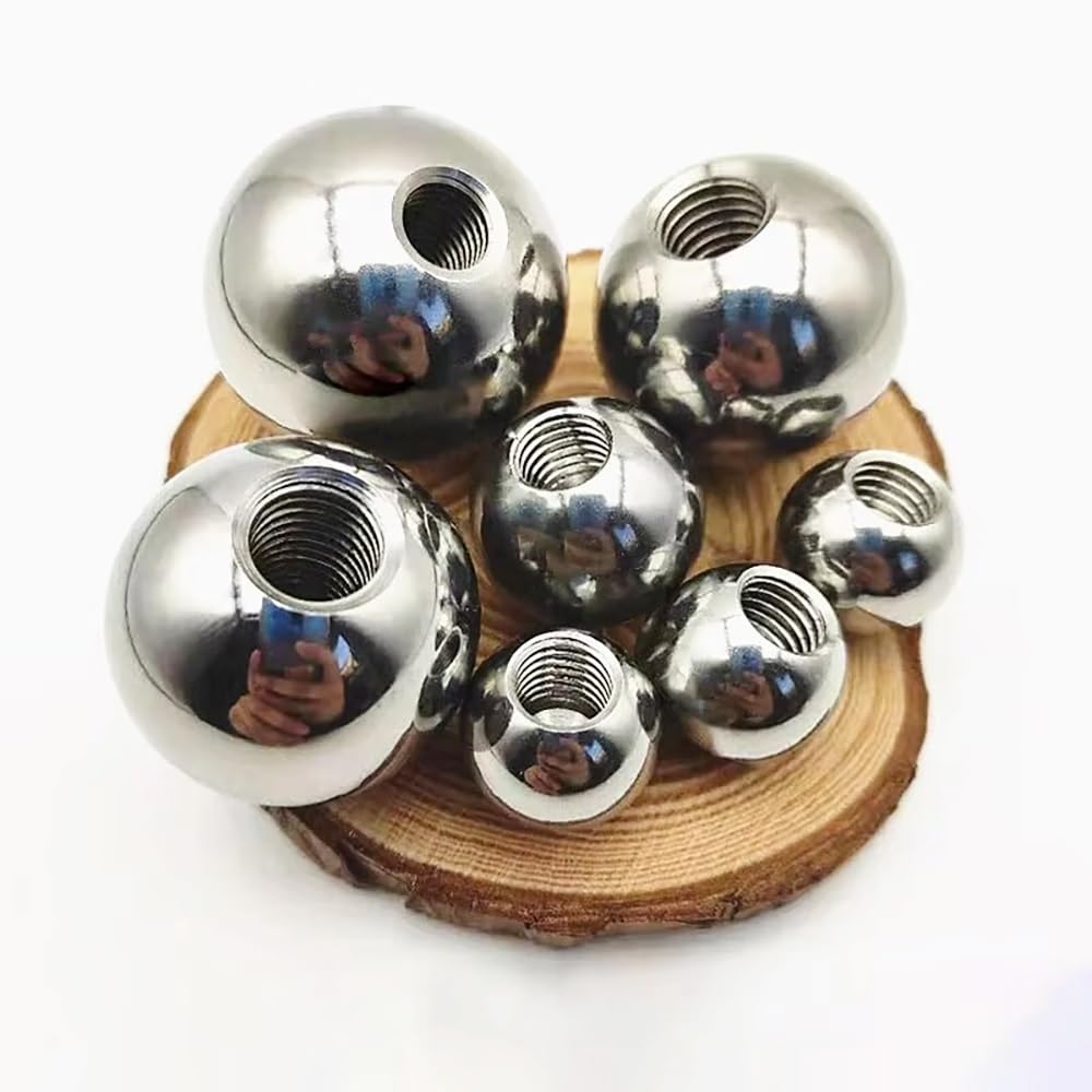 304 SUS M5 Gewindekugeln, Halbloch, glatte Metallkugeln for Armbänder, DIY-Hardware, 8–60 mm(30mmx1pcs)