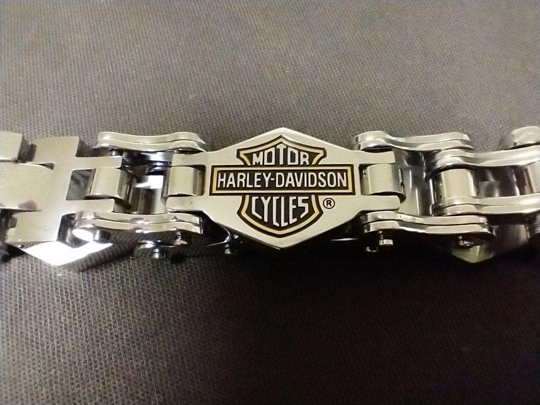 ♦︎Harley-Davidson フレームデザイン ブレスレット Amazon.co.jp: ハーレーダビッドソンエンブレム三連ゴールド