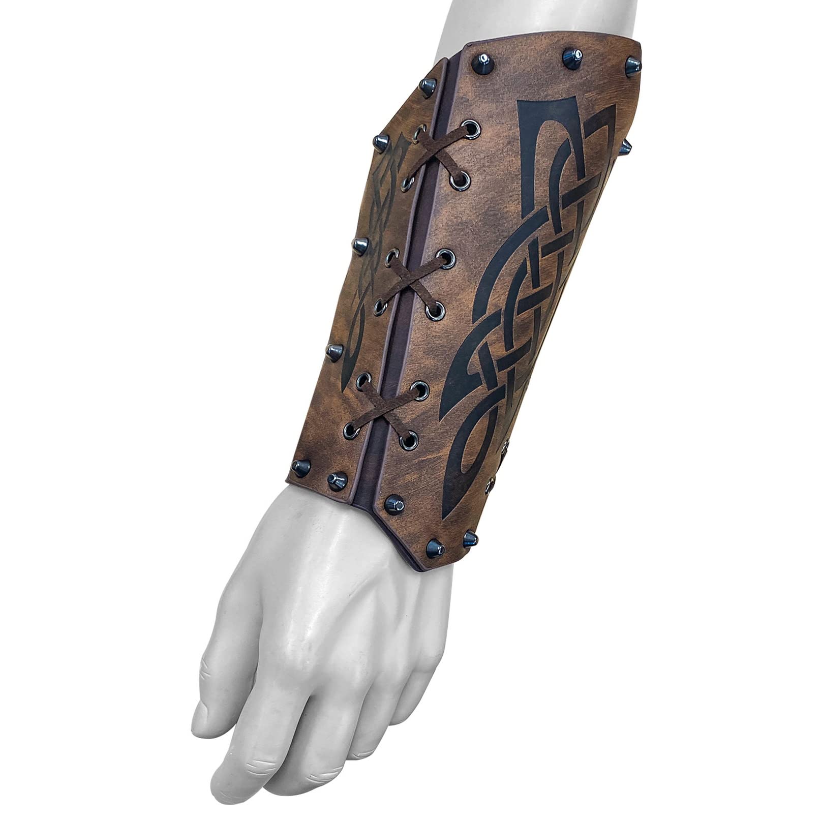 Garde de bras de tir à l'arc, brassard en cuir rétro médiéval, bracelet de gant de Viking, costume de Cosplay de LARP d'armure de bras de la Renaissance nordique