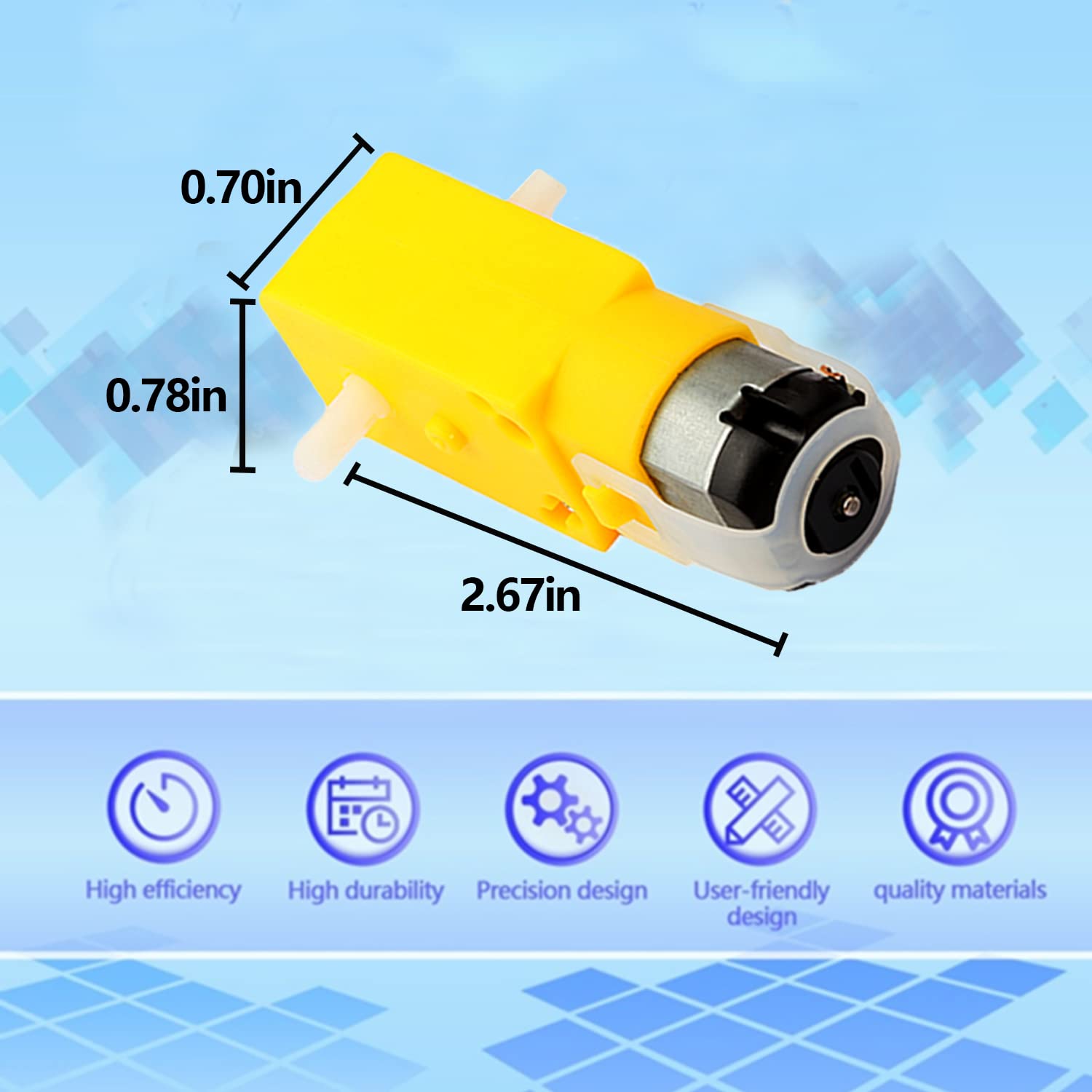 Motore Con Cambio Dagu 1:120 3-6V DC Per Auto Robot Fai Da Te, ROB-13302