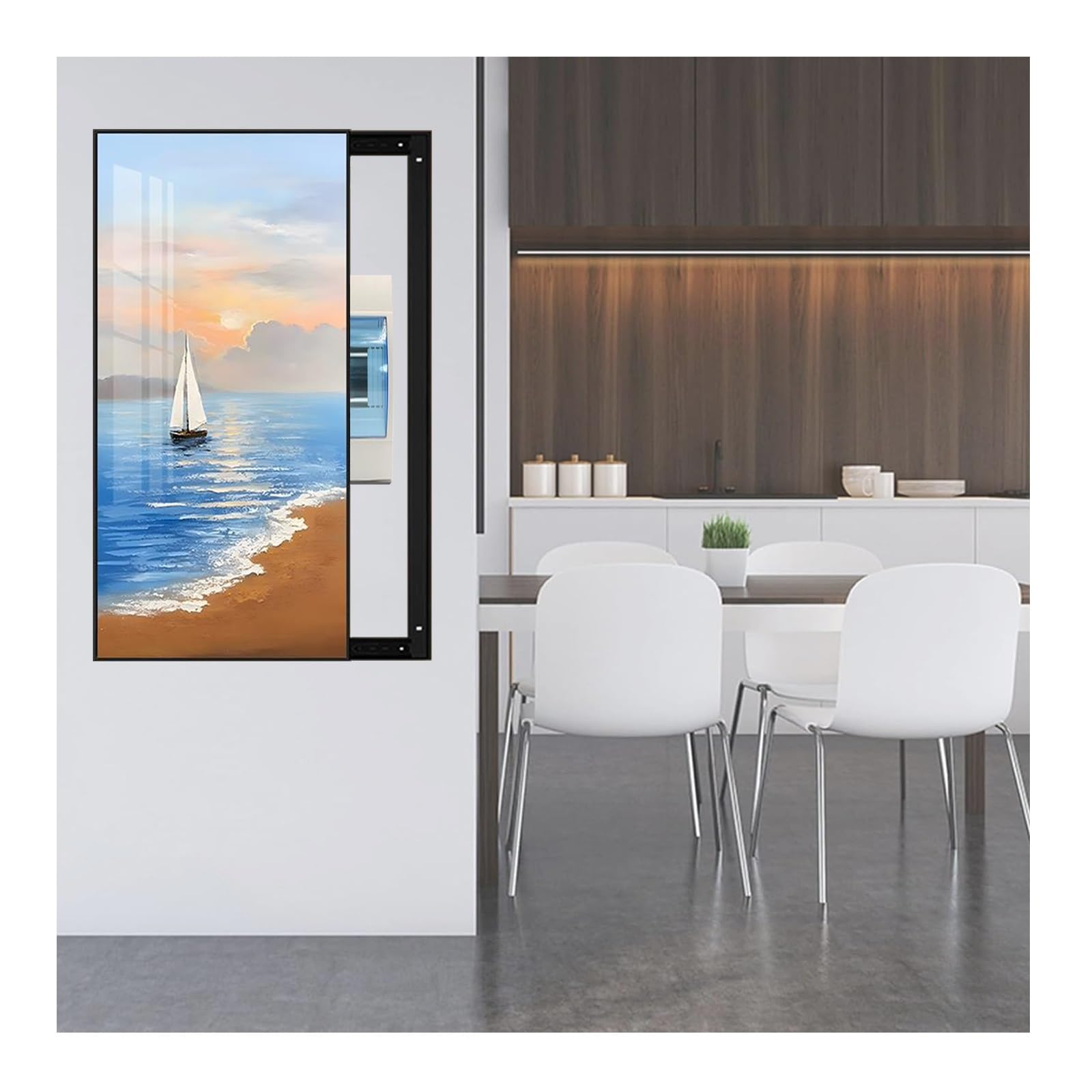 Ukryj panel elektryczny, wyłącznik ścienny pokrywa skrzynka bezpieczników pokrywa szafki z ramą Ps Lewy Push and Pull Home Decor Malarstwo (K, 80 x 120 cm)