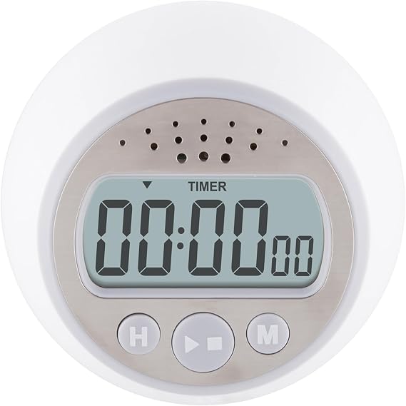 Taylor Digital Timer Counts Up and Down for School, Learning, Projects, and Kitchen Tasks, Super Loud Digital Timer, Gray