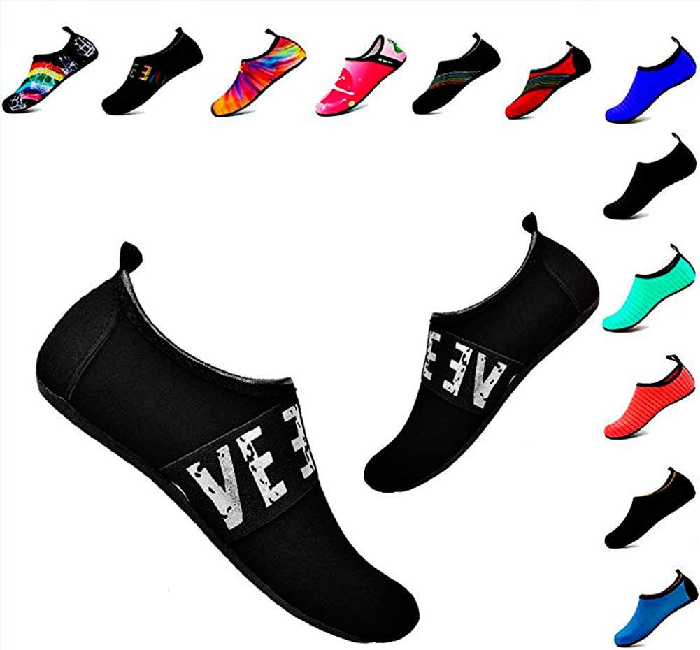 YALOX Water Shoes Women's Men's Outdoor Beach Swimming Aqua Socks Quick-Dry Barefoot Shoes Surfing Yoga Pool Exercise