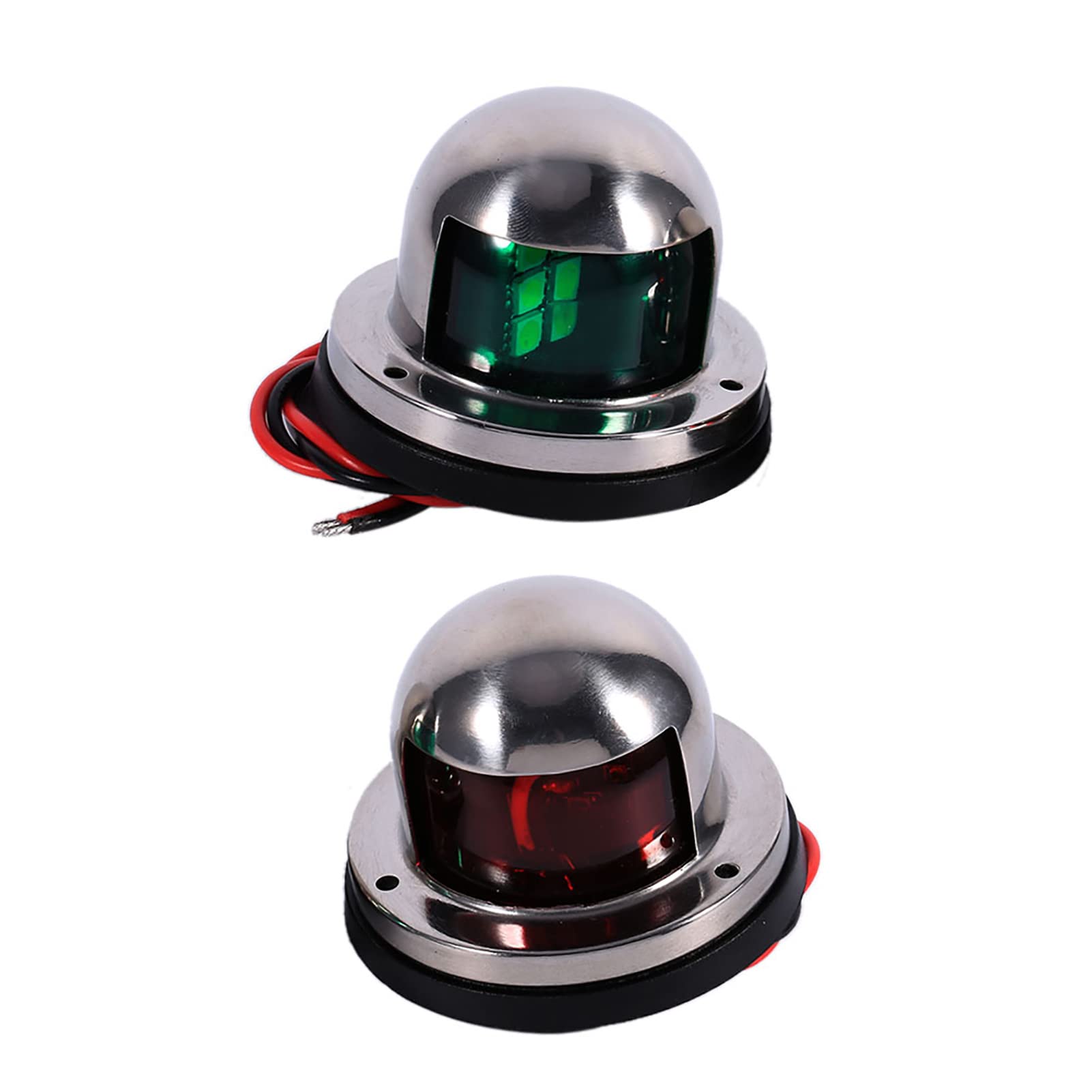 MiOYOOW 2 Pezzi Luci di Navigazione Barca a LED, Luce Ponte Marine a LED Impermeabile, Lampada di Segnalazione per Barche a Vela Yacht Notte 12V