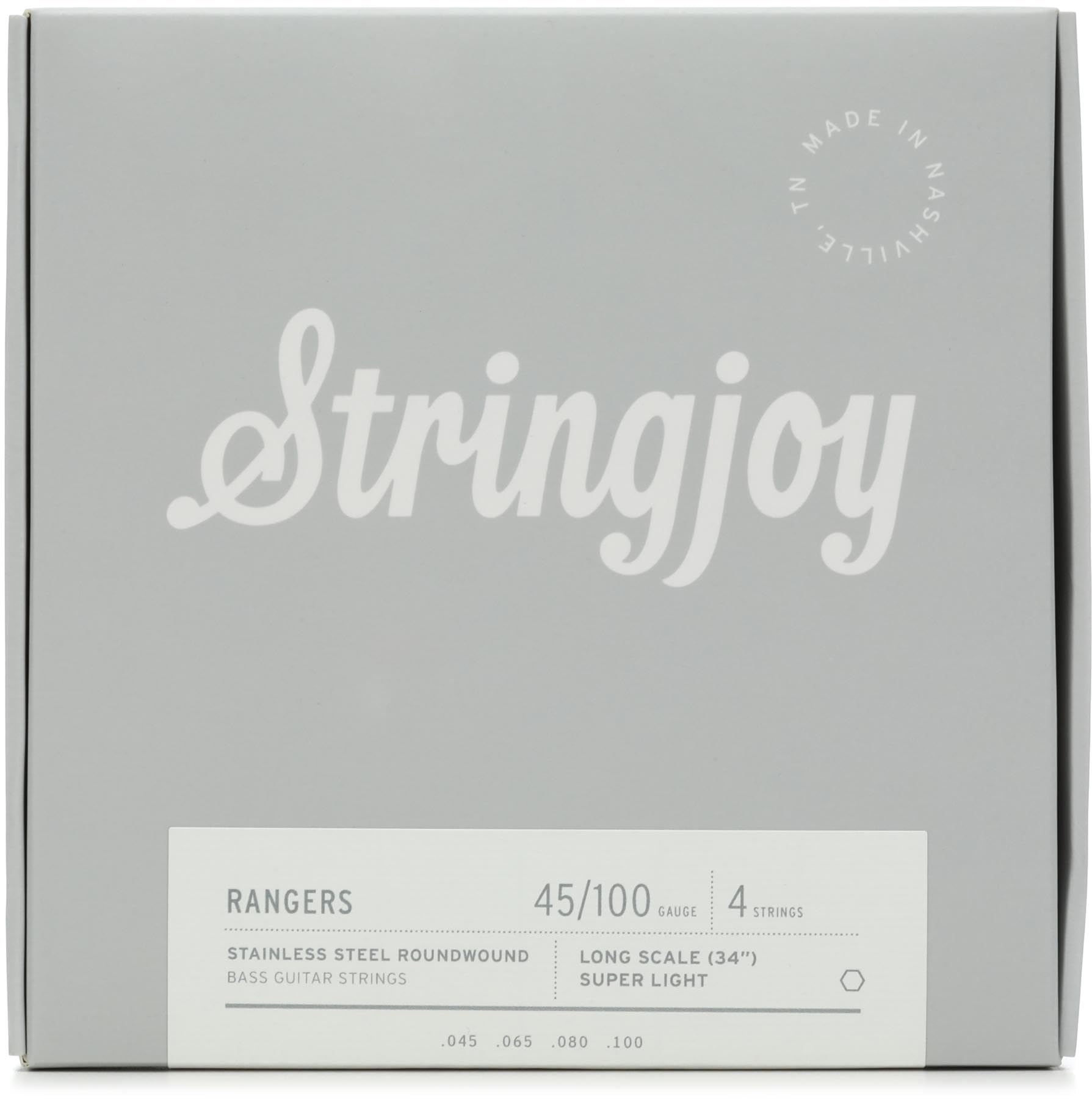 StringjoyRangers Stainless Steel Long Scale Bass Strings - Super Light Gauge (.045 - .100)