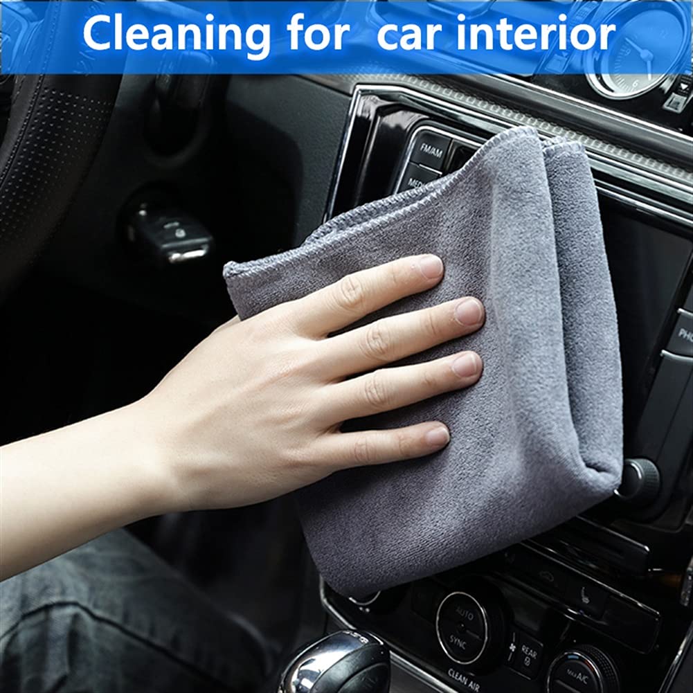 ACiyD Dry Towel Extra Soft Car Wash Microfiber Towel Car Cleaning Drying Cloth Car Care Cloth Detailing Car Washing Towel Accessories (Color : 3 pcs 30x60cm) (10 Pcs 30x60cm)