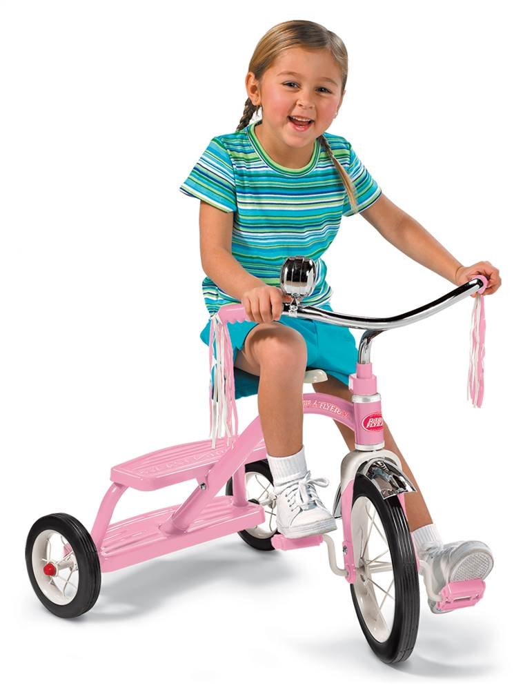 radio flyer pink tricycle with basket