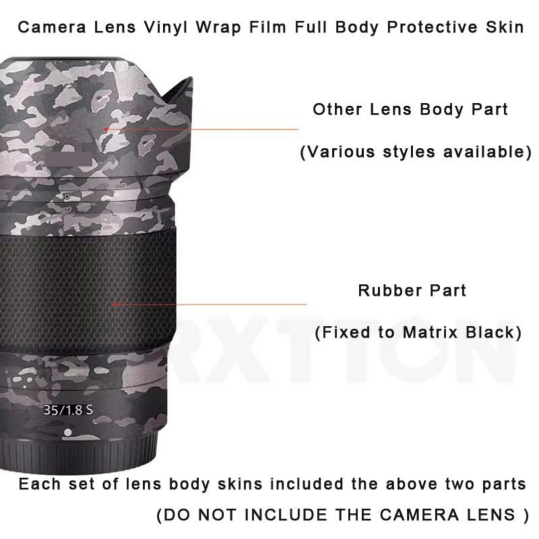 Autocollant anti-rayures en vinyle pour objectif d'appareil photo Sony FE 400-800 mm F6.3-8 G 400-800 6,3-8 (camouflage champ)