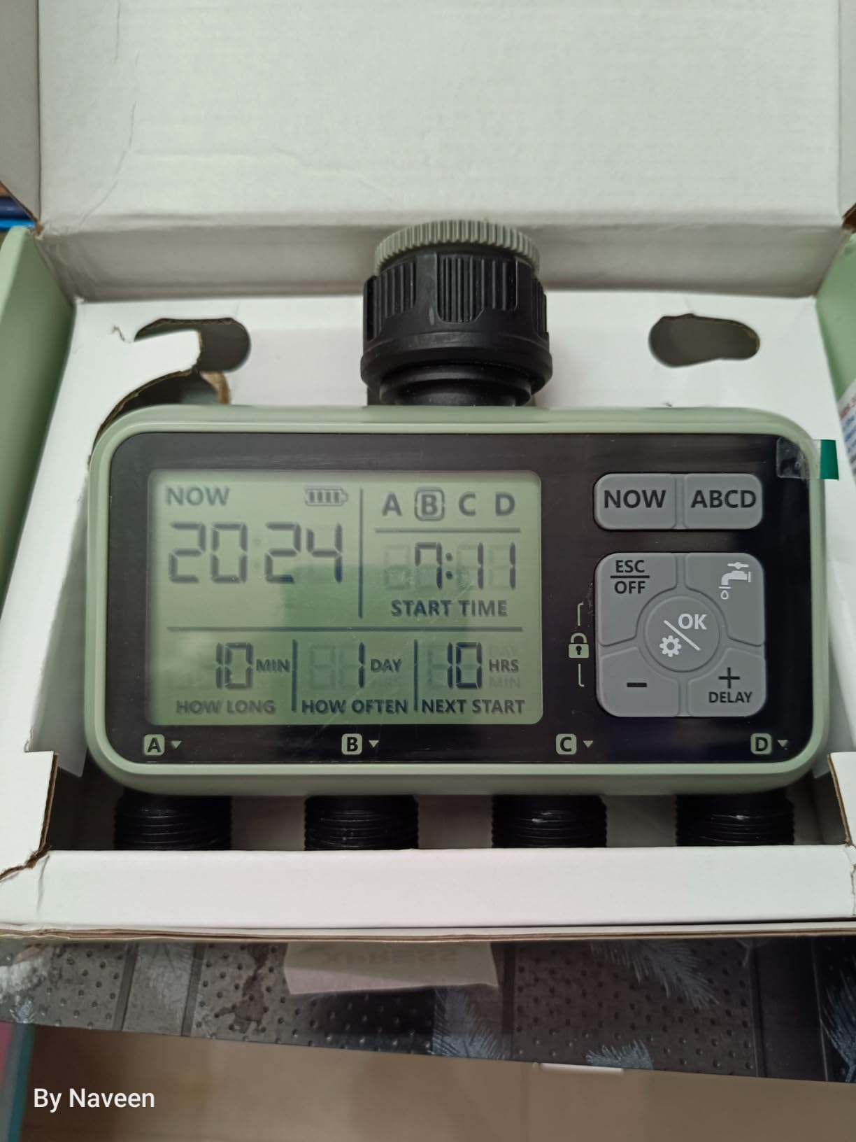 XPR3SS 4 Outlet Digital Garden Automatic Irrigation Water Timer with ...