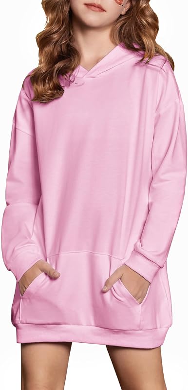 buzo larga con capucha Arshiner para niñas buzo con capucha para niños buzo larga con capucha para niñas Vestido con capucha y bolsillos