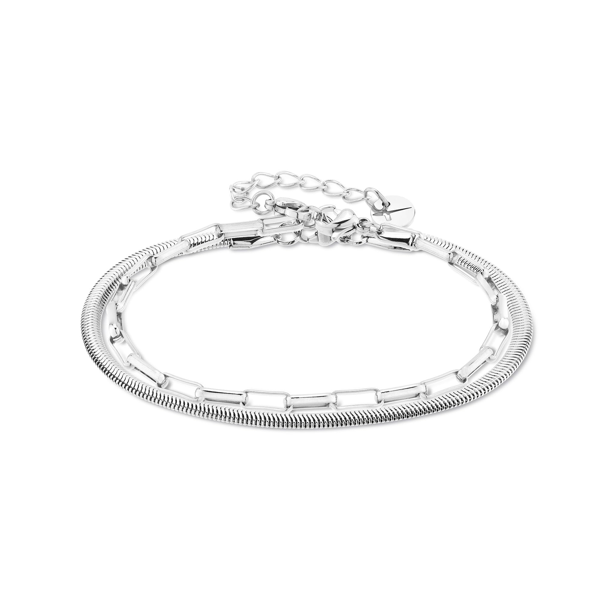 Tamaris Women's Bracelet Set Waterproof Stainless Steel Bracelet, 22 cm, Stainless Steel, No Gemstone