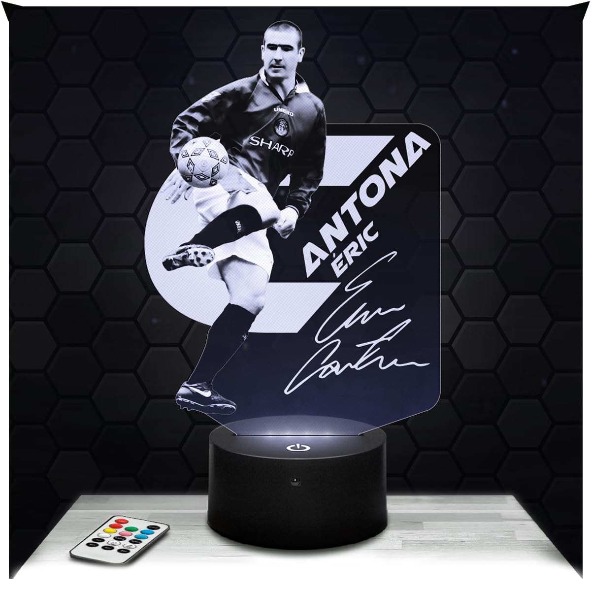 Lampephoto.fr - Eric Cantona Football Footballer Decoration. Gift idea for Men Eric Cantona Football Adult Night Light Room Decor, Original Christmas, Gift idea for Men, Led Bedside, Gifts